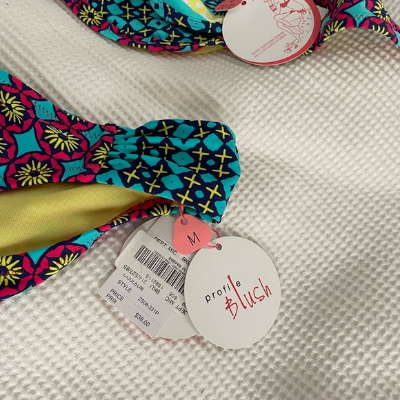 ✨NWT✨ profile blush M /DD/E bikini top and bottom bra size swim - Picture 5 of 11